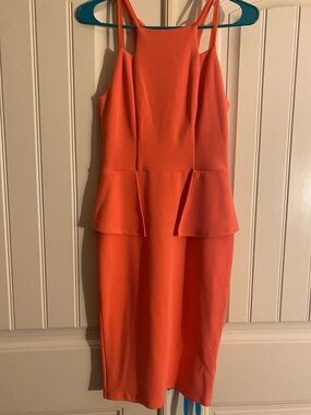 Textured Pattern Fabric Peplum Midi Dress